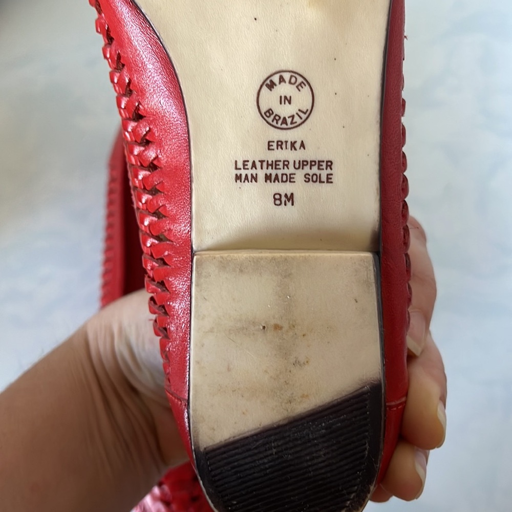Women’s Cabin Creek Red Leather Shoes size 8m. - Picture 3 of 8
